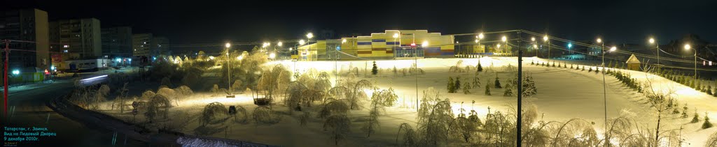Ночная панорама Ледового Дворца г.Заинска
