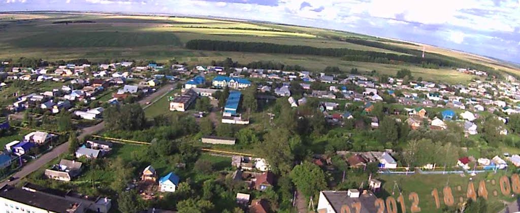Старое Дрожжаное. Вид с авиамодели в восточном направлении.