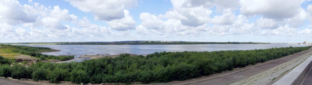 The panorama of river Tom
