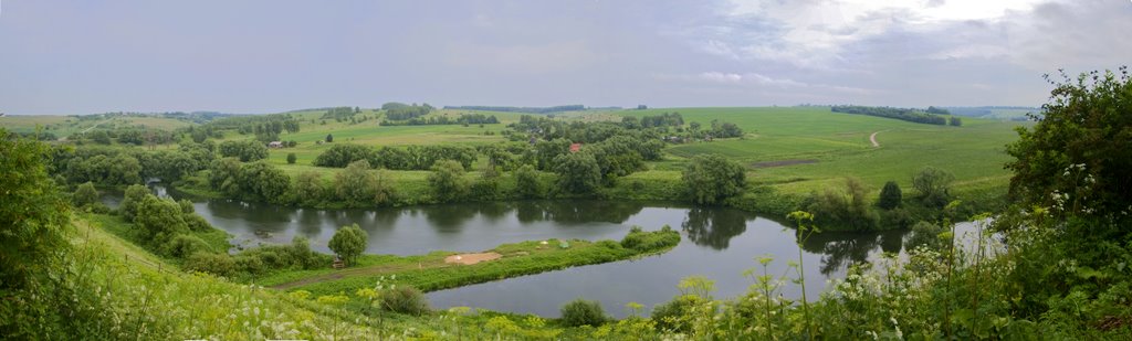 Панорама с Одоевского городища (20.06.2009)