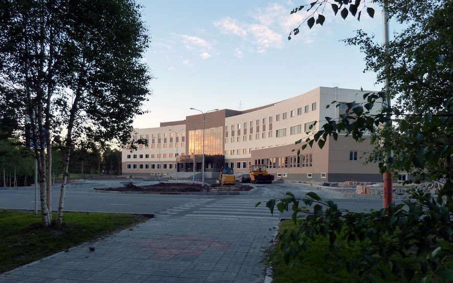 Строящееся здание Администрации города. (Building under construction City Administration).