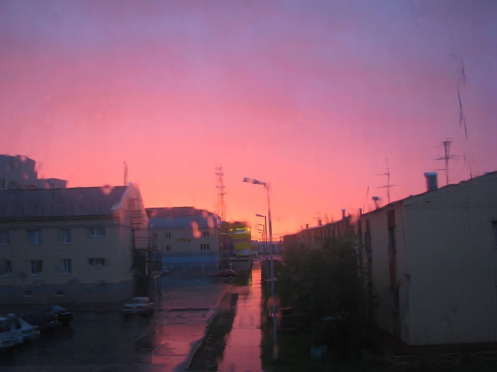 Закат осенью