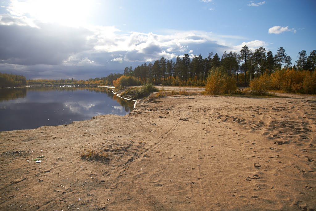 пляж в парковой зоне