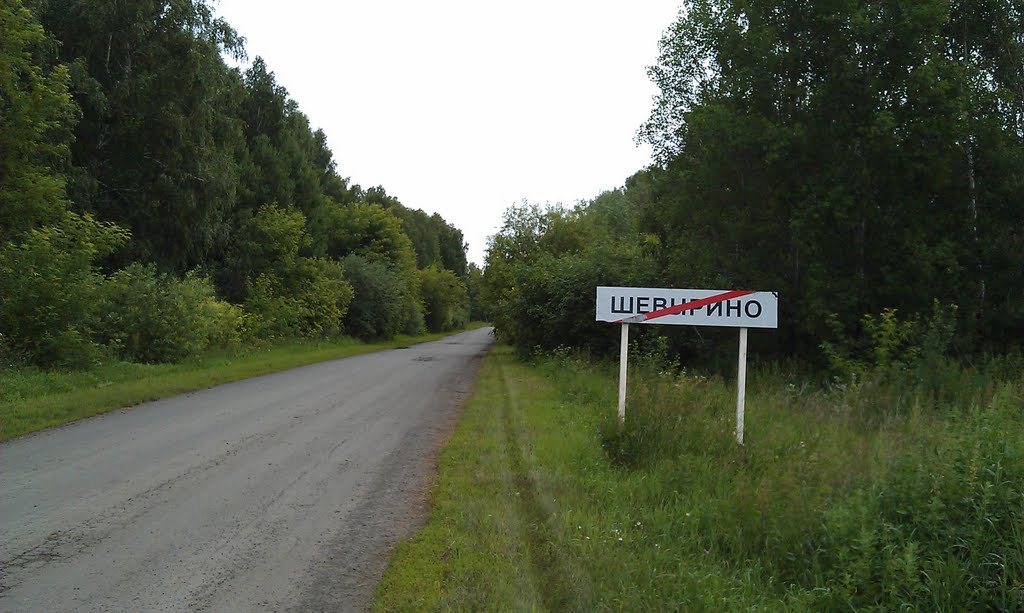 Выезд из с. Шевырино в направлении Абатска