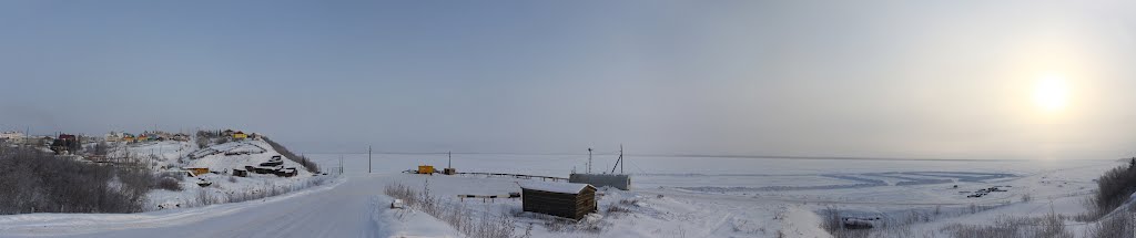 Ледовая переправа Аксарка (15 марта 2012г.)