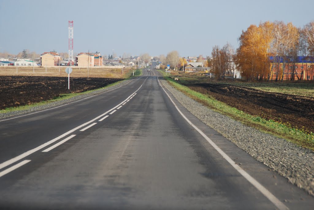 Южный въезд в село Казанское