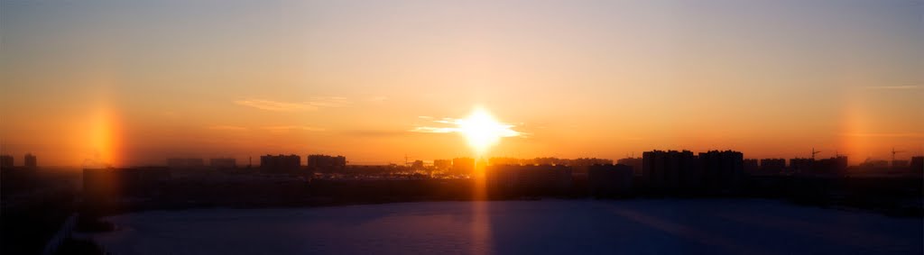 Halo over the "Dead Lake". Panorama.