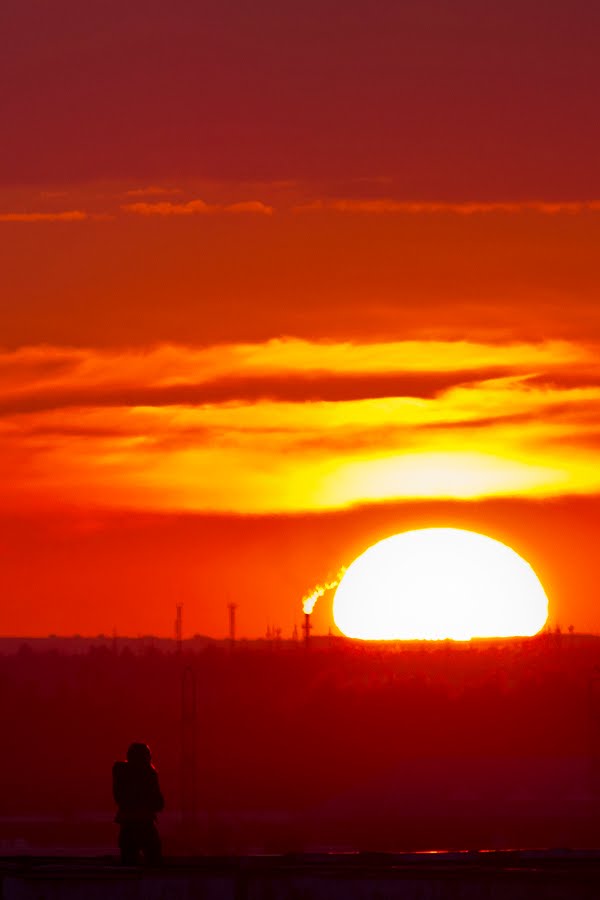 Looking at the sunset...