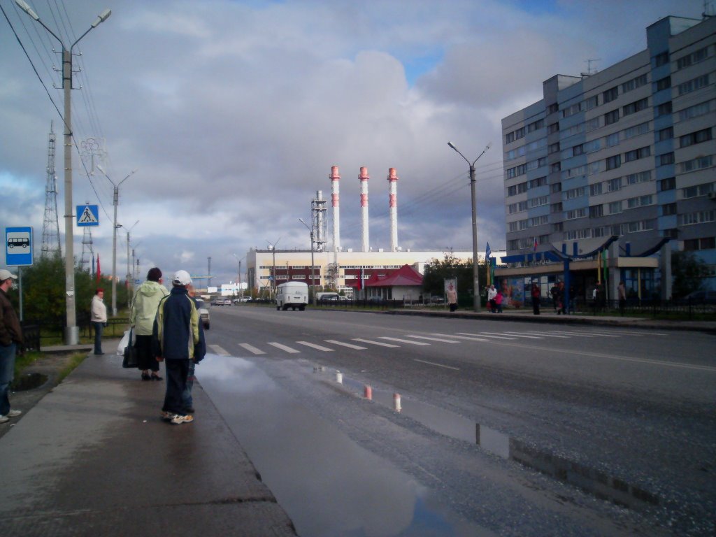 на остановке