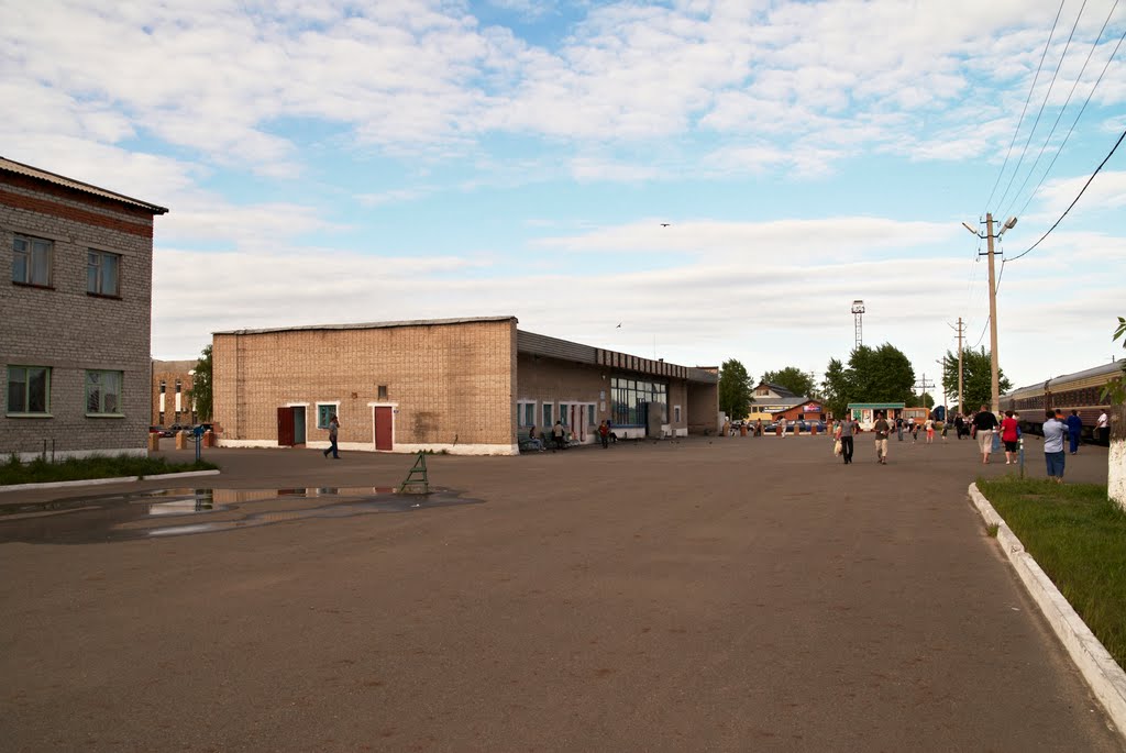 Станция ВЕРХНЕКОНДИНСКАЯ (Советский).Перрон.04.06.10