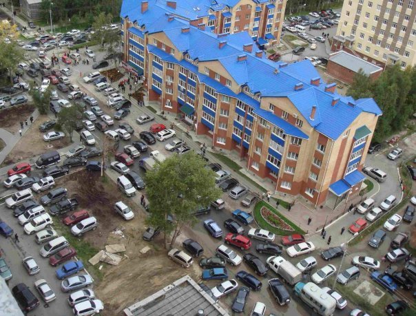 Пробка во дворе
