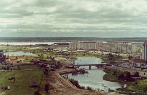 View to Surgut from the roof of the building of "Surgutgazprom"