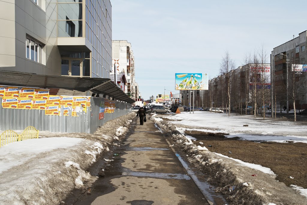 По улице Лермонтова.Сургут 06.04.11