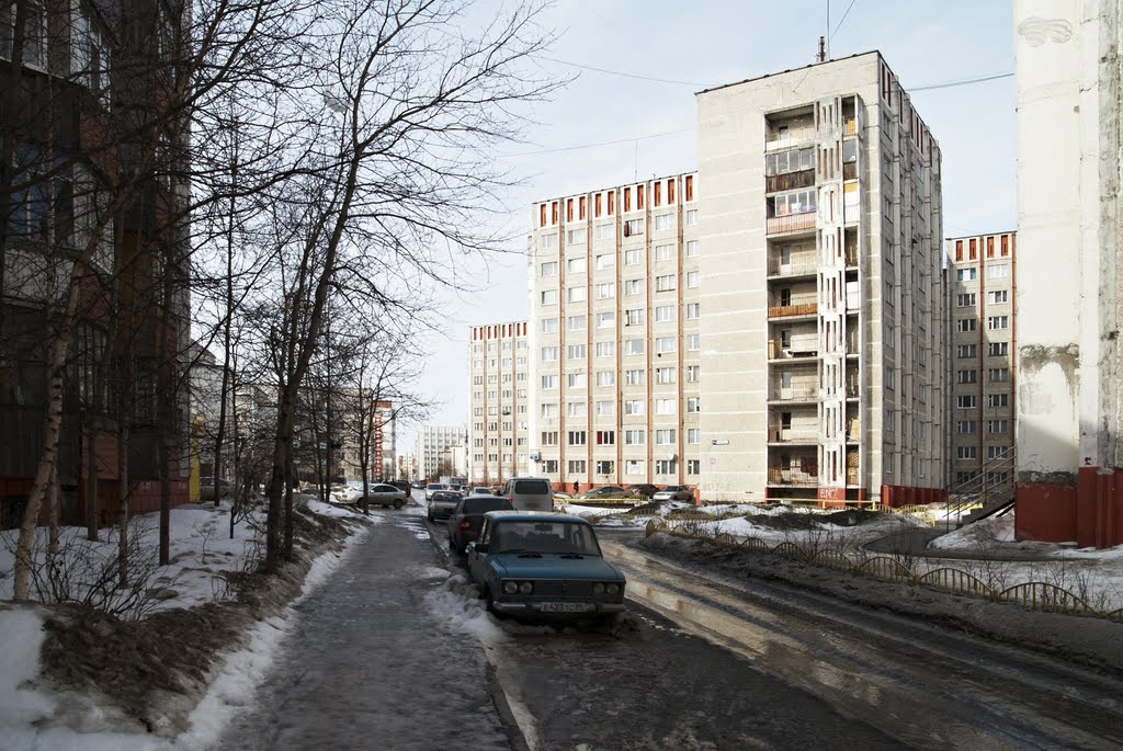 На улице Лермонтова.Сургут 06.04.11