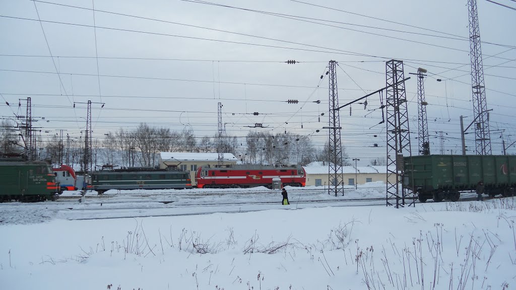 ВЛ11,ЧС2 и ЭП2К в Балезино