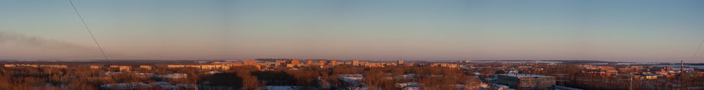 Панорама города на закате