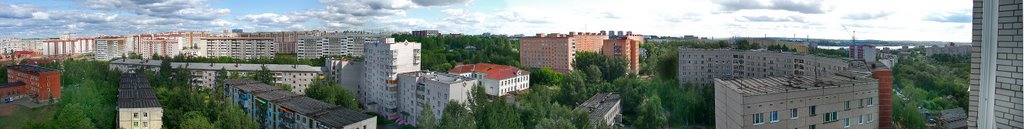 Вид на центр Ижевска от речки Подгоренки