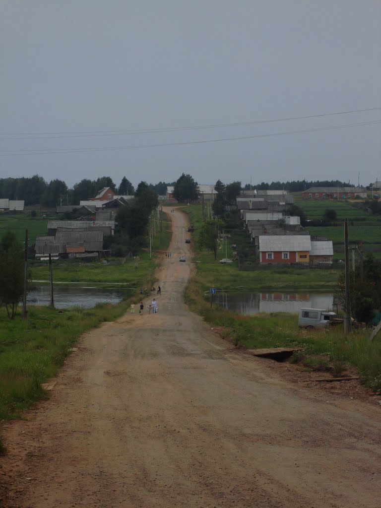 Удмуртия. Красногорский район. с. Красногорское. дорога. Udmurtiya. Krasnogorsk district. c. Krasnohorske. Road.