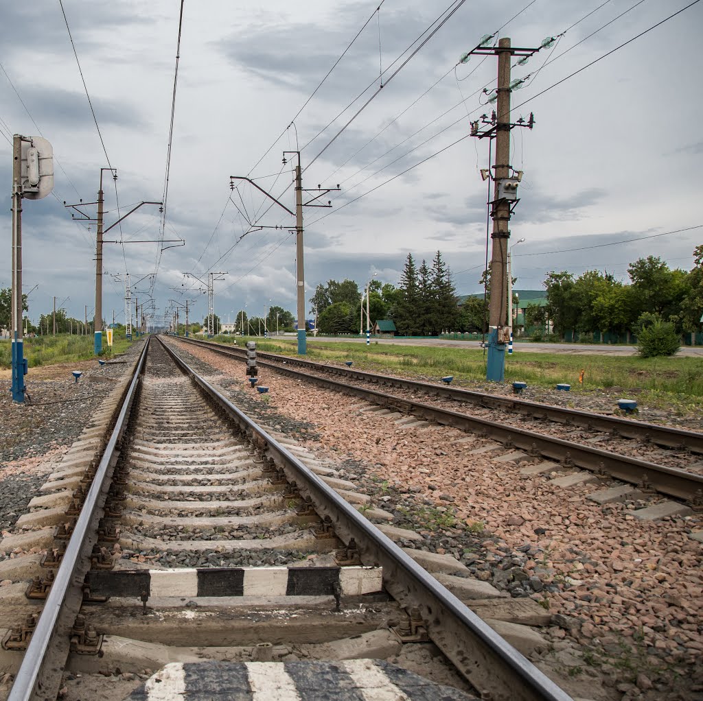 Железнодорожный переезд в Кузоватово, Ульяновская обл.