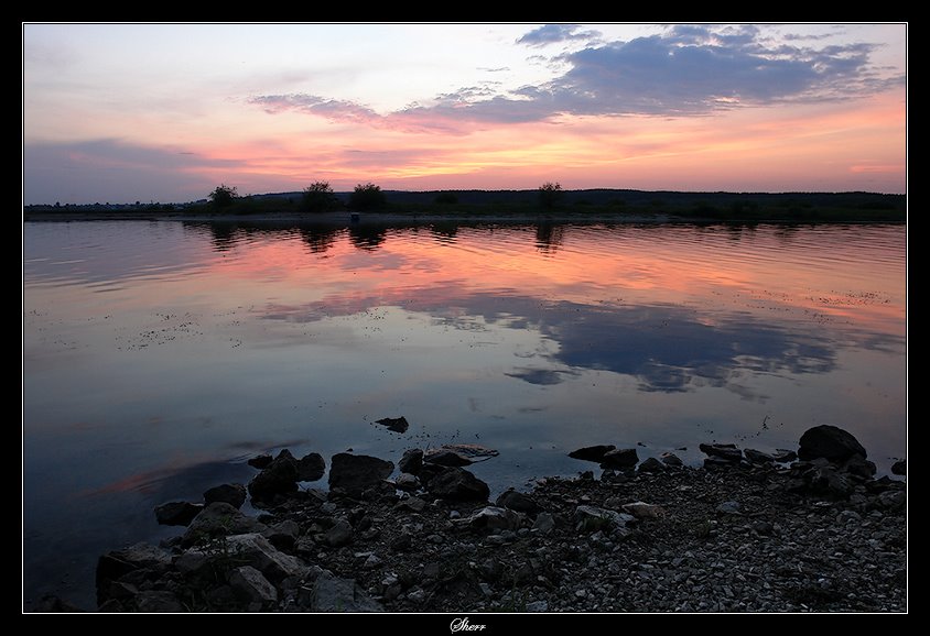 Устье реки Сок, приток реки Волга, Самара (Mouth of river SOK, inflow of the river Volga, Samara, the Russian Federation)