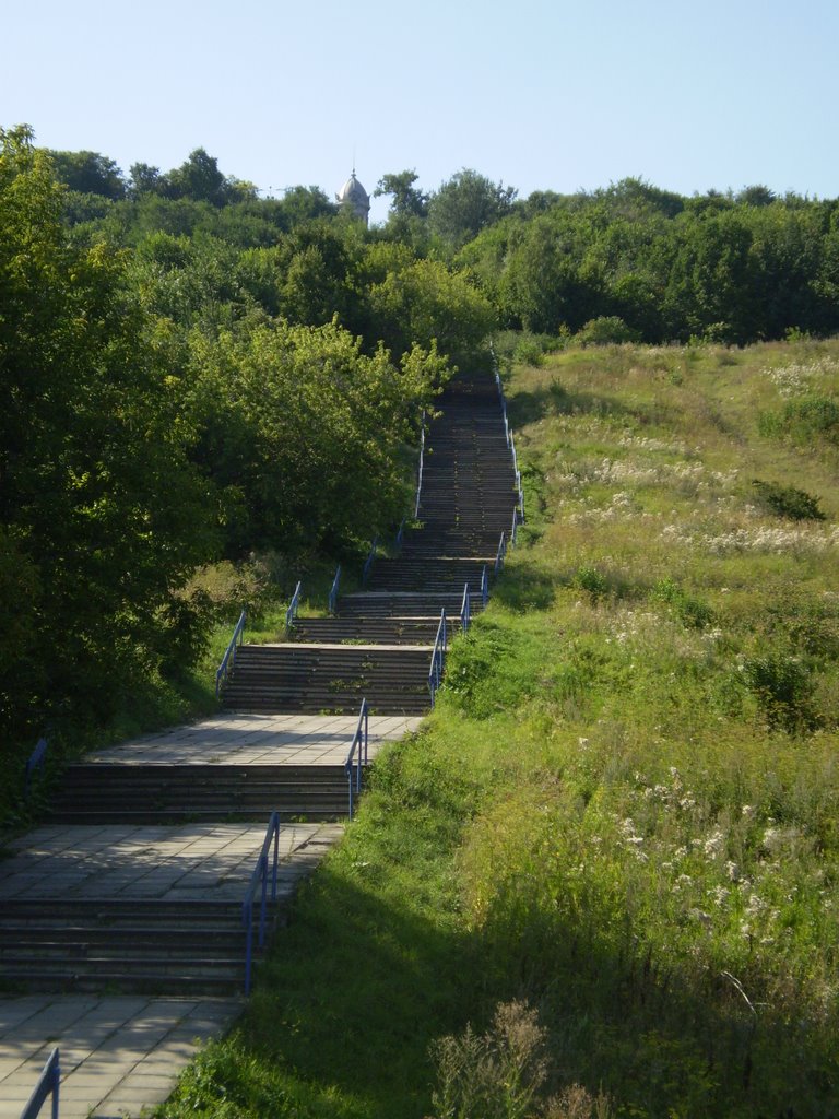 Знаменитая ульяновская лестница на Венец