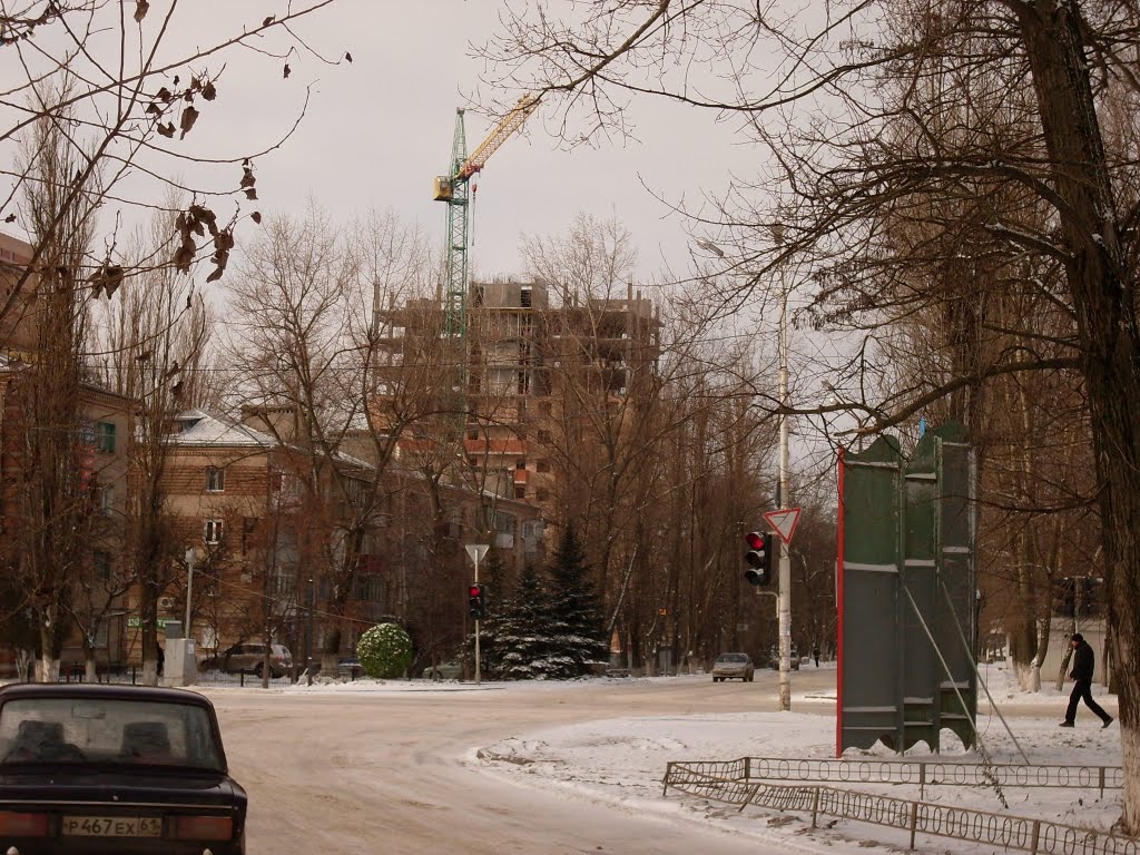 Стр-во новой многоэтажки в Аксае. 17/01/2010.