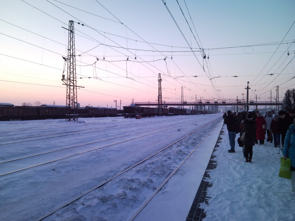 Перед приездом электрички