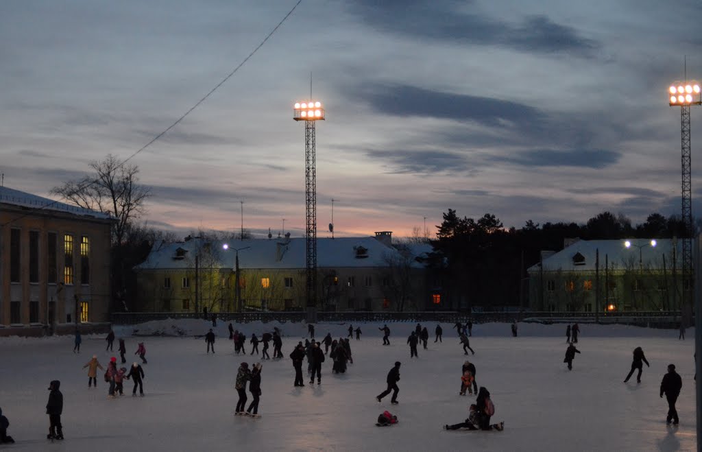 winter evening on the ice