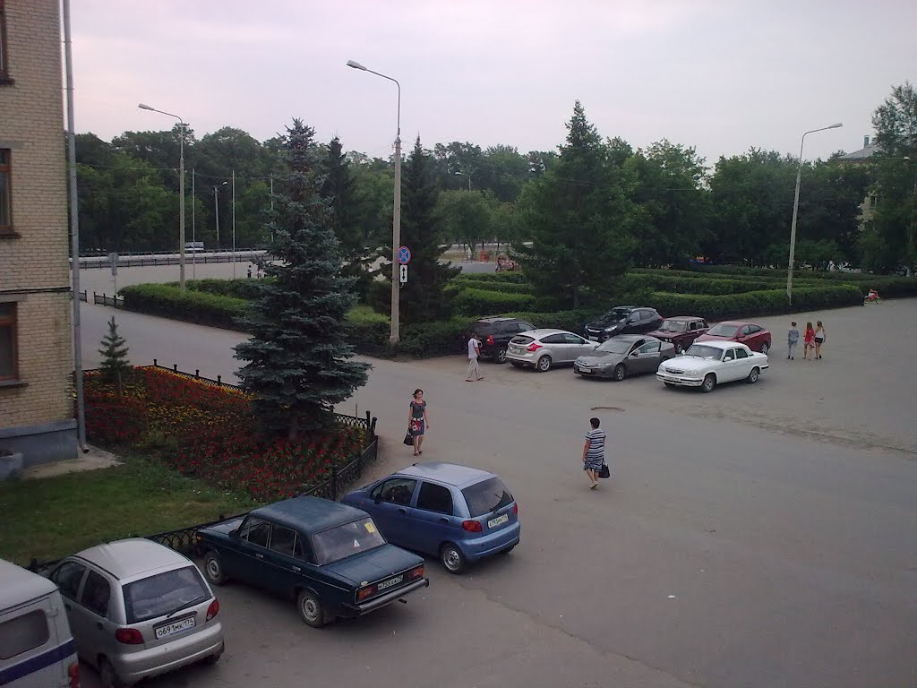 Аргаяш, центральная площадь. Вид с Арго.