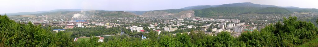 г.Аша. Панорама  с Липовой горы.