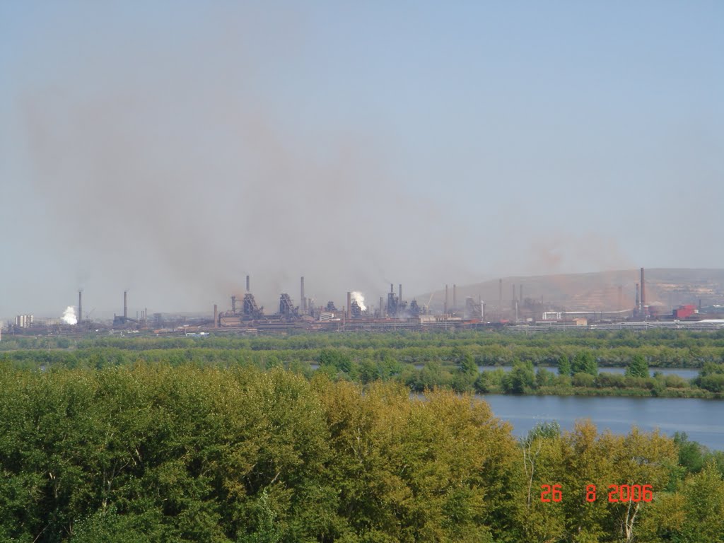 Вид на доменные печи
