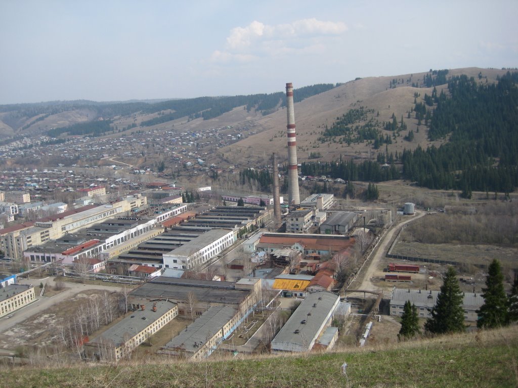 Вид с Доменной на Симский завод. Май 2009 г