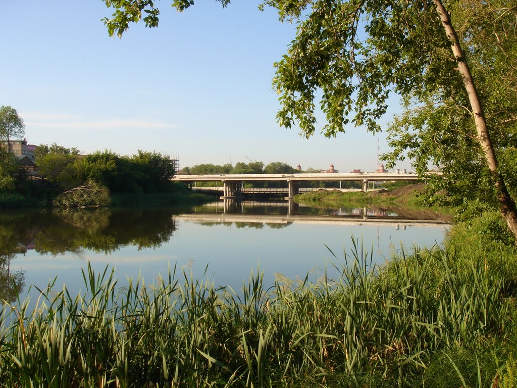 Miass river, new brige under construction