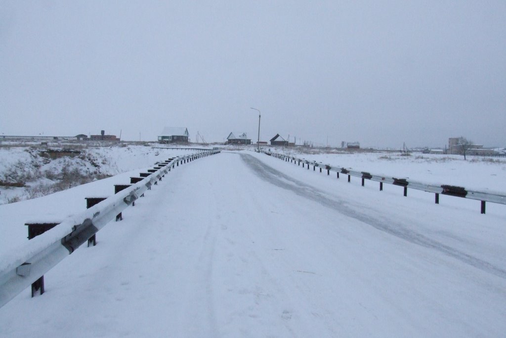 snowy road in southern urals