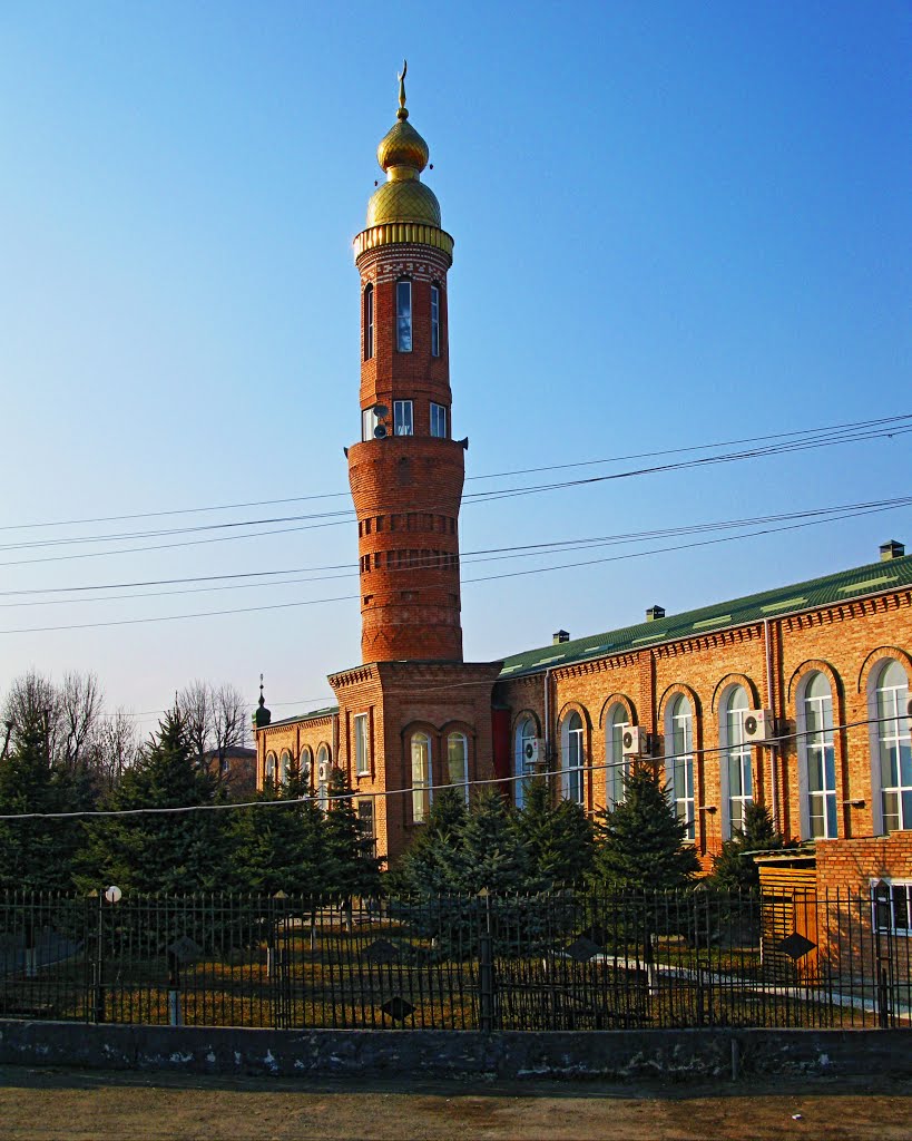 minaret of the main mosque in Nazran