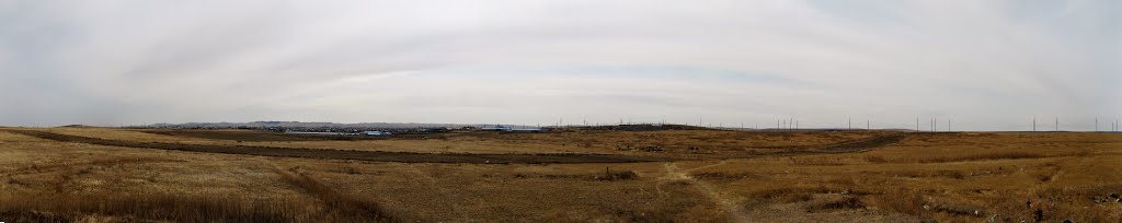 Вид Забайкальска с крыши дота, 17.04.2014