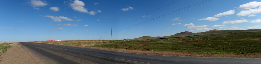 Дорога и сопки, Забайкальск,  23.11.2011