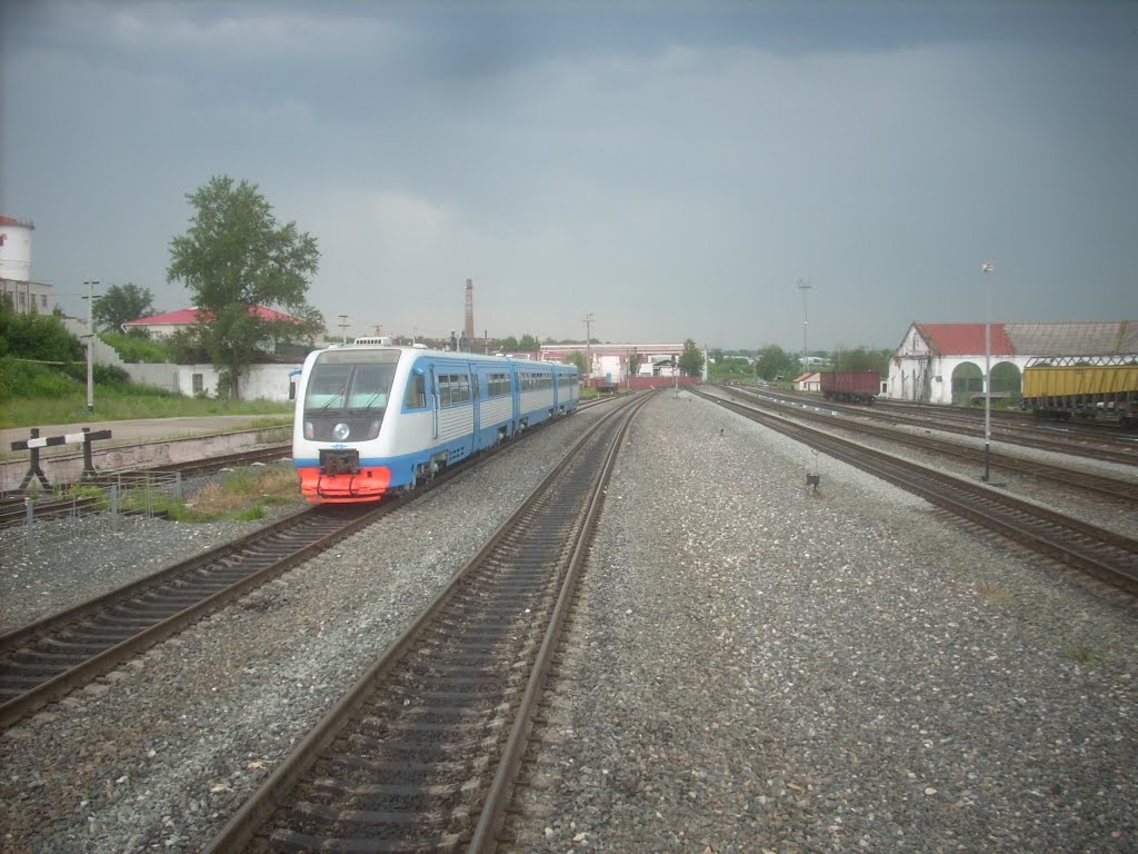 Рельсовый автобус на ст. Алатырь