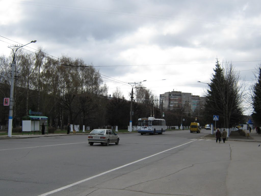 Улица Винокурова у администрации (Вид на юг)  /  Vinokurov street from the administration (View on south)
