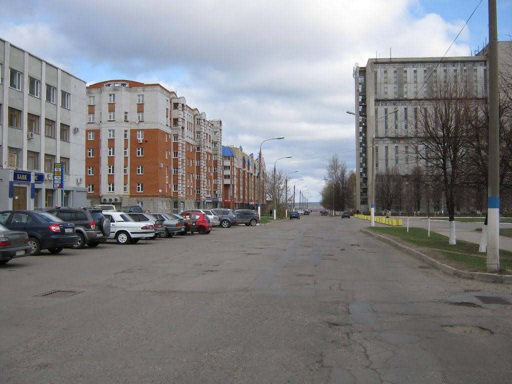 Улица Винокурова в районе спорткомплекса (Вид на север)  /  Vinokurov Street around sport centre (View on north)