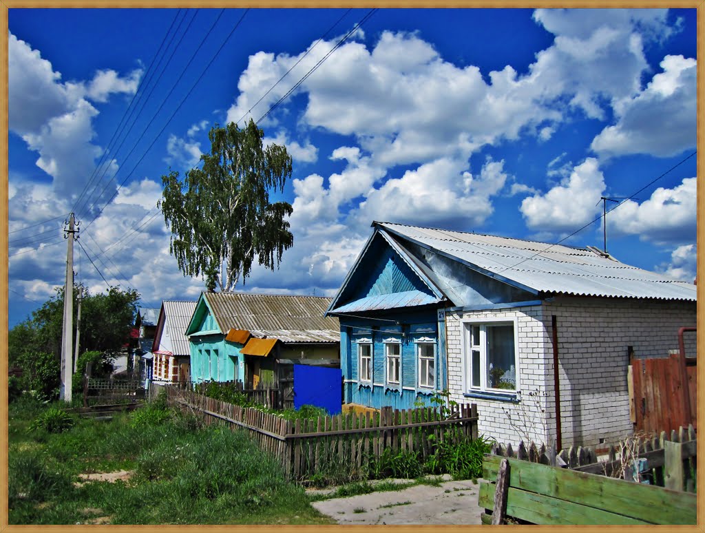 Wohnstrasse am dörflichen Rand von Ulyanovsk