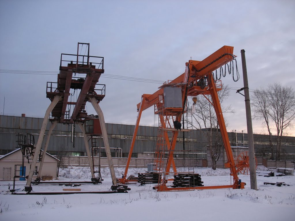 Монтаж крана козлового ККЭ-10