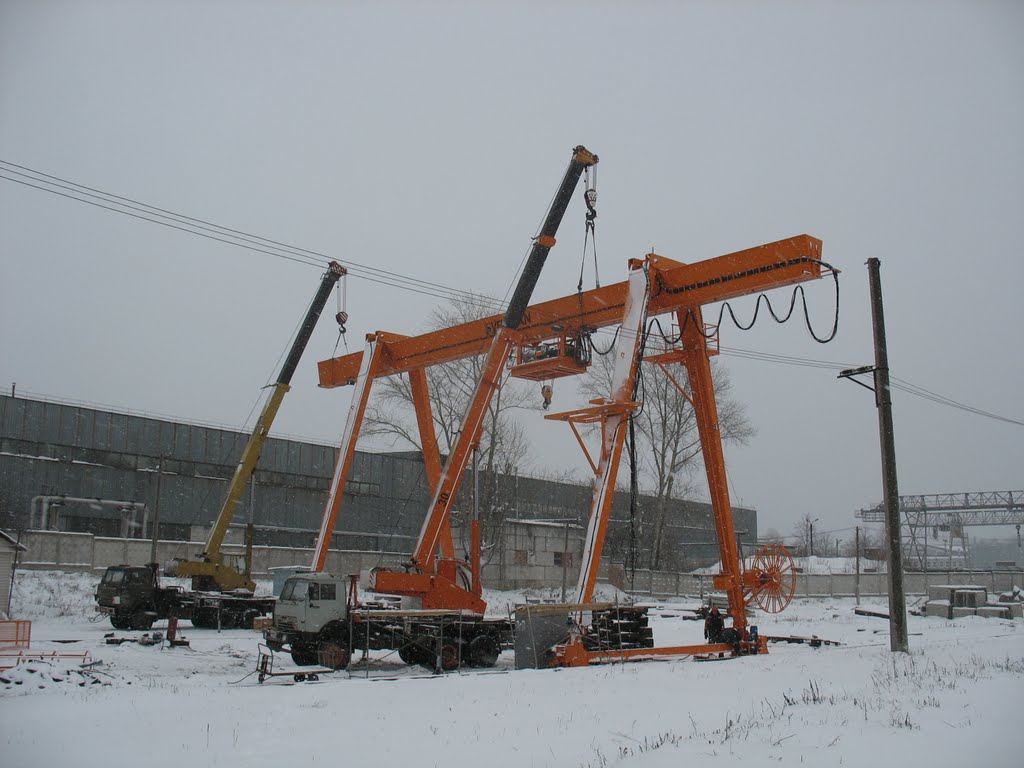 Монтаж крана козлового ККЭ-10