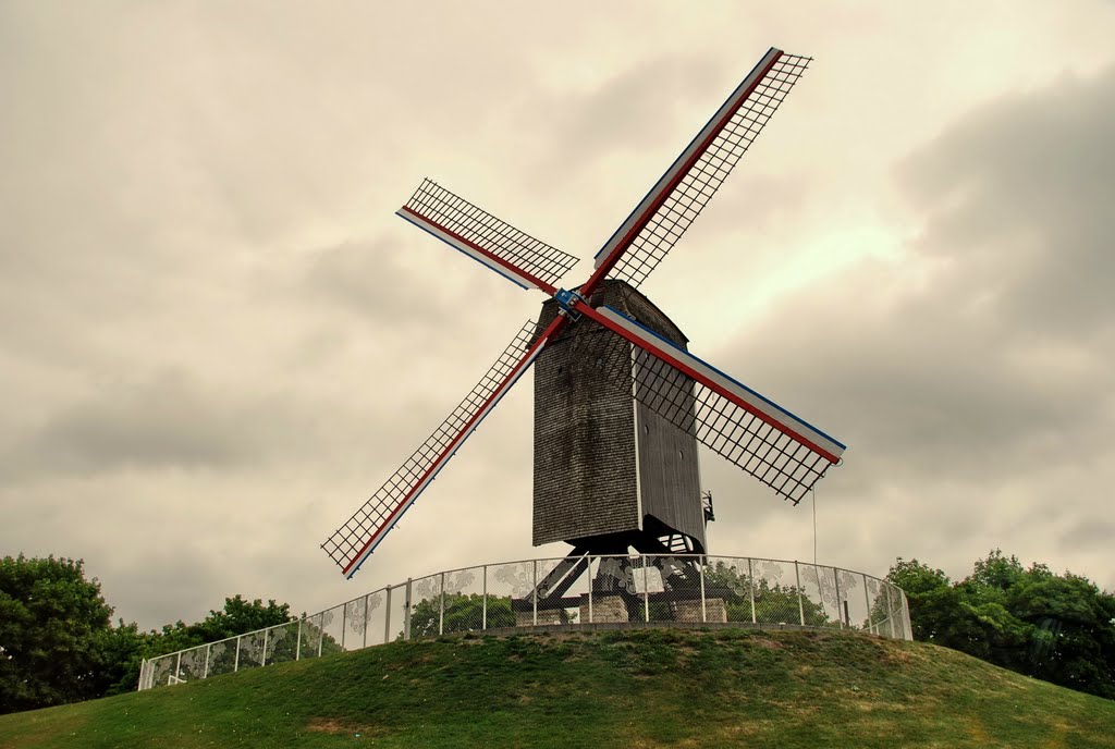 The Bonne-Chière windmill in Brugge - Belgium