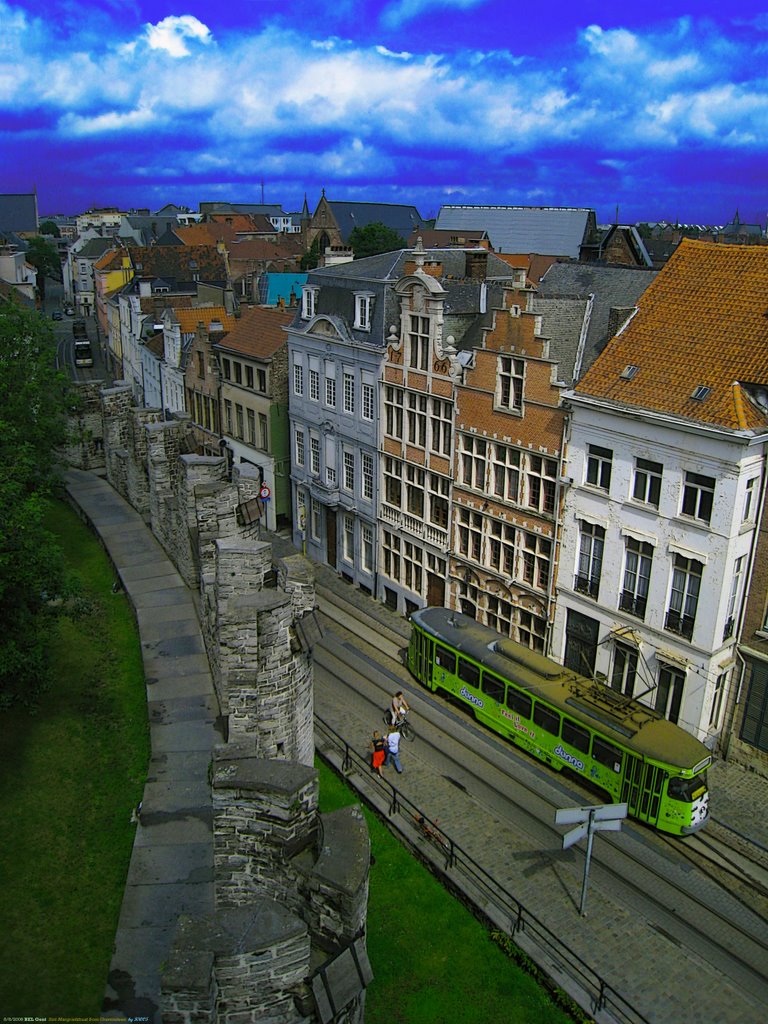 BEL Gent Sint-Margrietstraat from Gravensteen by KWOT