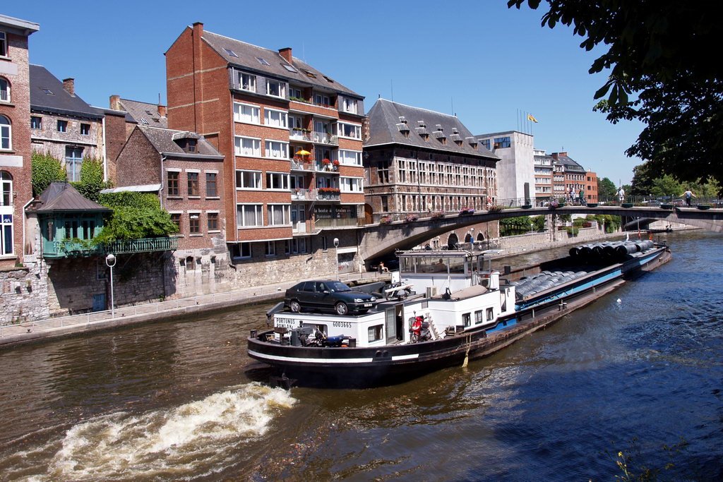 Namur - Ship on Sambre at  Rue du Port