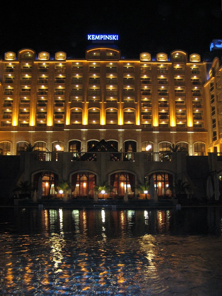 Hotel in Golden beach, night