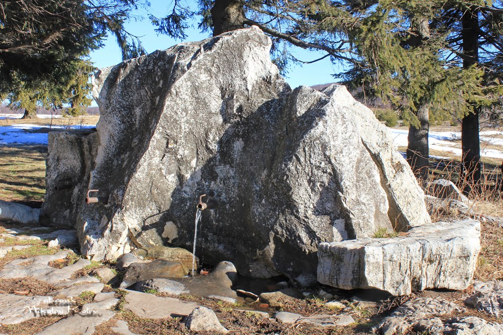 Fountain in winter resort Uzana; Чешма в местността Узана