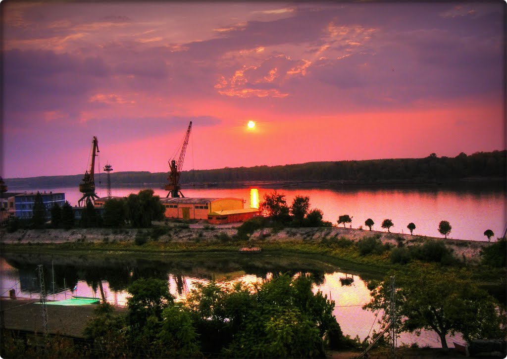 Sunset over the Danube
