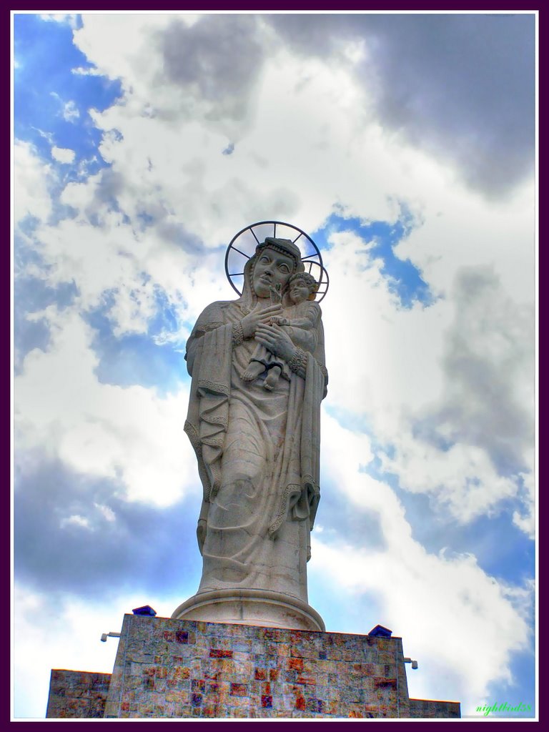Haskovo - monument Virgin Mary with Jesus
